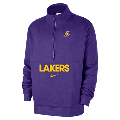 Los Angeles Lakers Club Courtside Men's Nike NBA 1/2-Zip Top. Nike.com